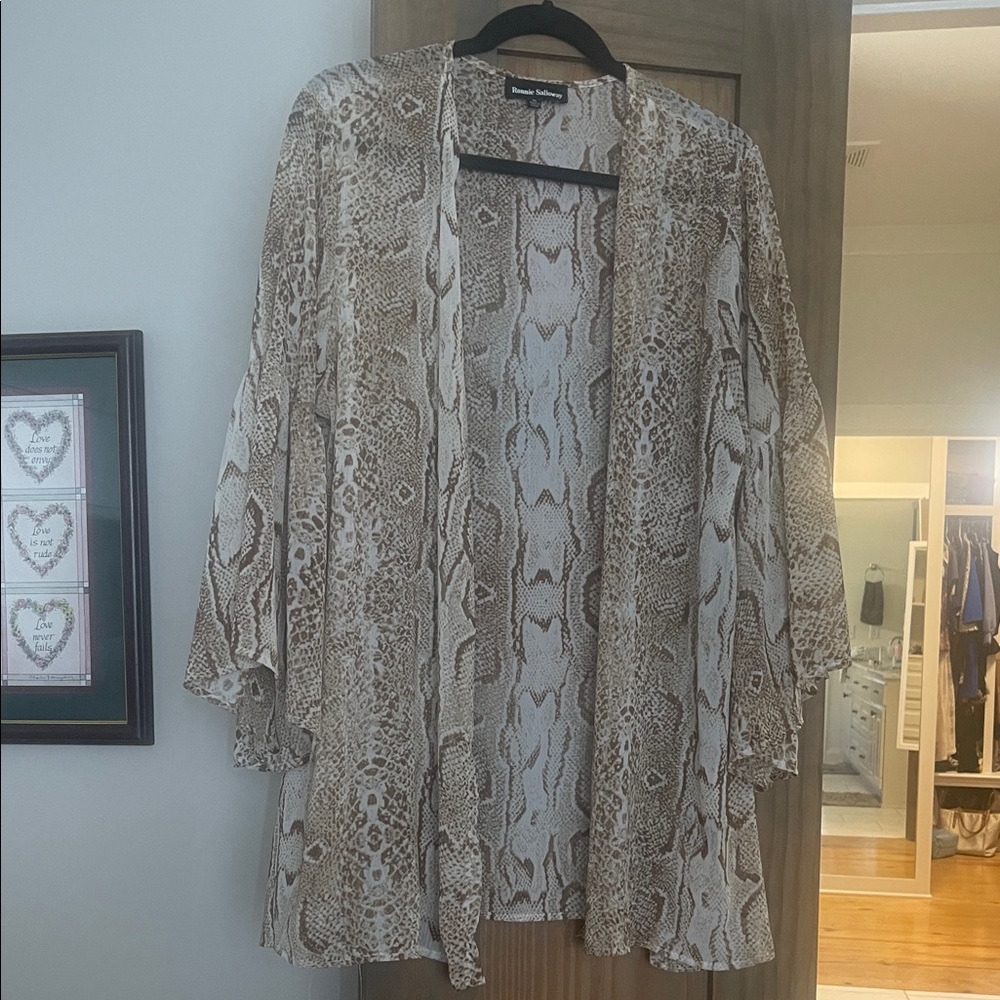 Ronnie Salloway Snake Print Kimono